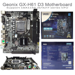 Geonix GX-H61 DDR3 Motherboard | 2.0 USB | Support M.2 and NVMe SSD | LGA 1155 Support Intel 2nd and 3rd Gen CPU | DDR3 RAM
