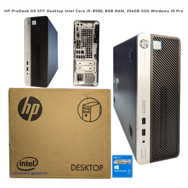 HP ProDesk 400 G5 SFF Desktop, Intel Core i5-8500, 8GB RAM, 256GB SSD Windows 10 Pro Genuine