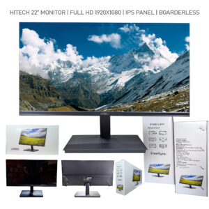 HITECH 22 INCH FULL HD (1920X1080) IPS BOARDERLESS MONITOR 75Hz REFRESH RATE