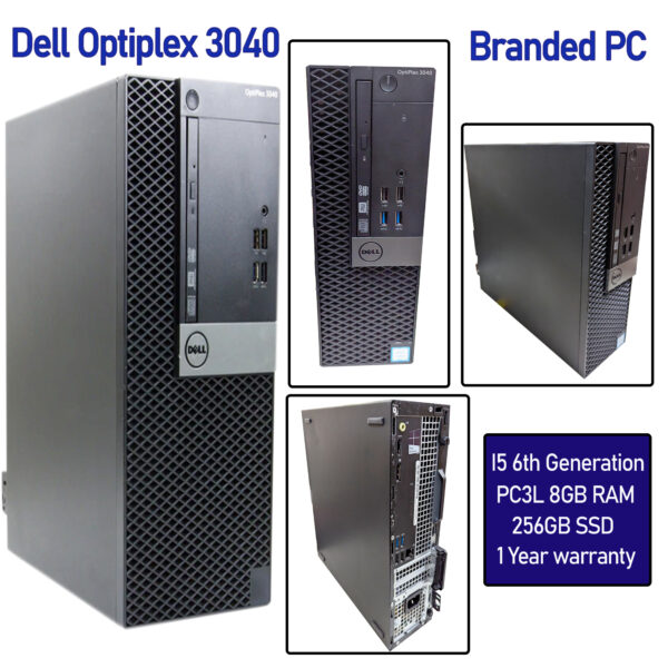 Dell OPTIPLEX 3040 Windows Tiny Desktop - Core i5 6th gen, 8 GB RAM, 256gb SSD, Windows 10, MS Office/ Intel HD Graphics/, USB 3.0, Ethernet, Inbuilt speaker