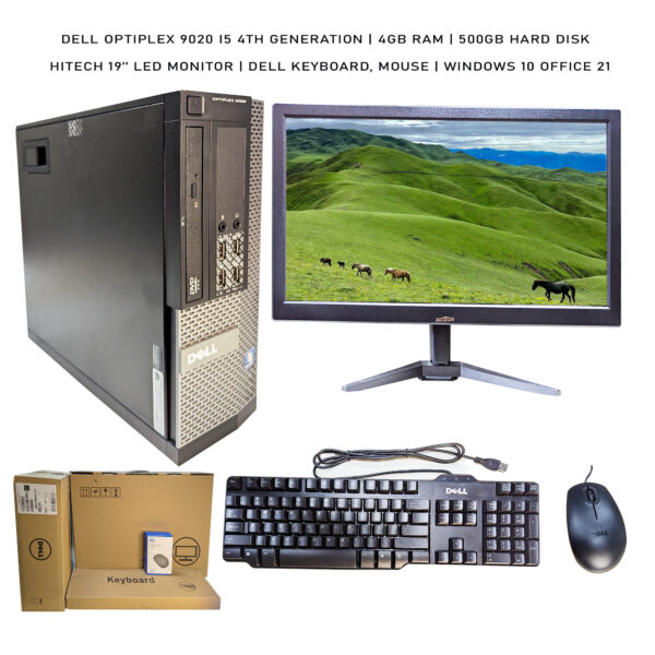 Dell Optiplex 9020 Desktop Computer Set with Intel Core i5-4th Generation, 19'' LED Monitor, Dell keyboard & Mouse