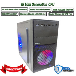 Desktop CPU I5 10th Generation 8GB RAM 512GB Nvme SSD