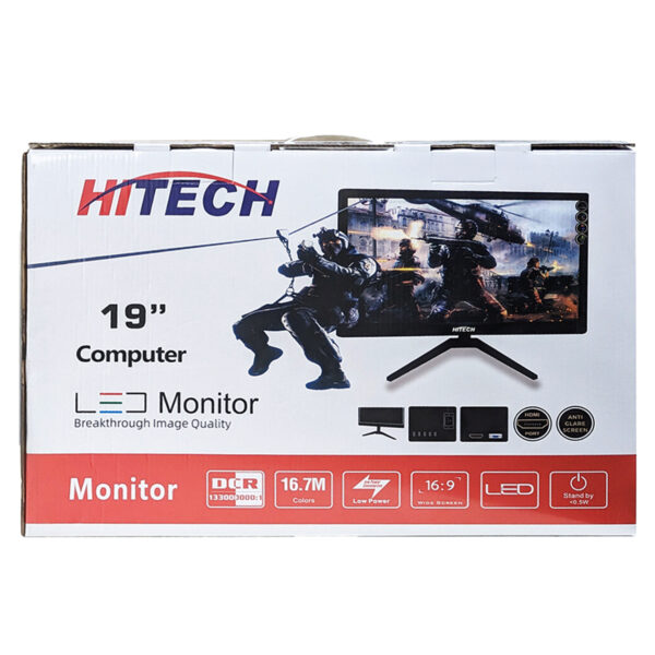 Hitech 19 Inche LED Monitor VGA/HDMI Output - Image 5