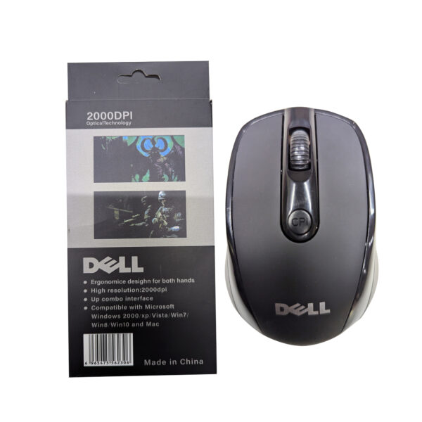 Wireless Mouse-2000 DPI On/Off Switch-Black 2.4GHz - Image 3