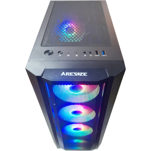 ARESZE Gaming PC Case 1912B ATX | 4 RGB Fans | Support 265mm GPU Length | with Goldkist 650W 80+ Bronze Power Supply - Image 7