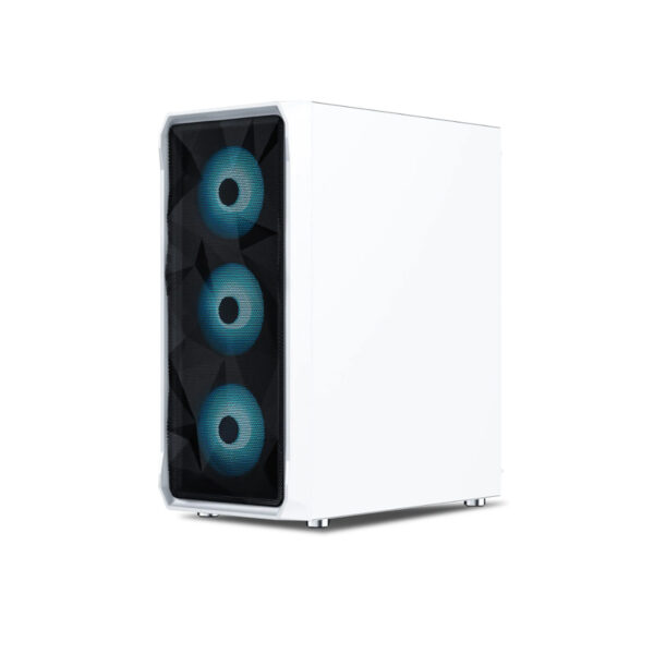 Ant Esports ICE-112 Gaming Cabinet White & Black in Color with four pre-installed rainbow LED fans - Image 8