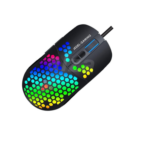 Jedel Gm1100 Gaming Luminous Logo Mouse Usb - Black - Image 5