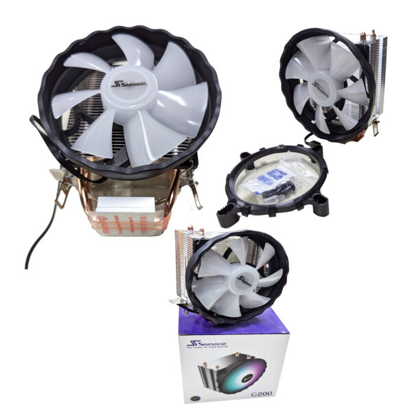 Seasonic C200 Tower Cooling Fan RGB Dual Copper Tube - Image 5