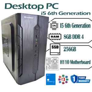Desktop PC I5 6TH Generation 8GB RAM 256GB SSD