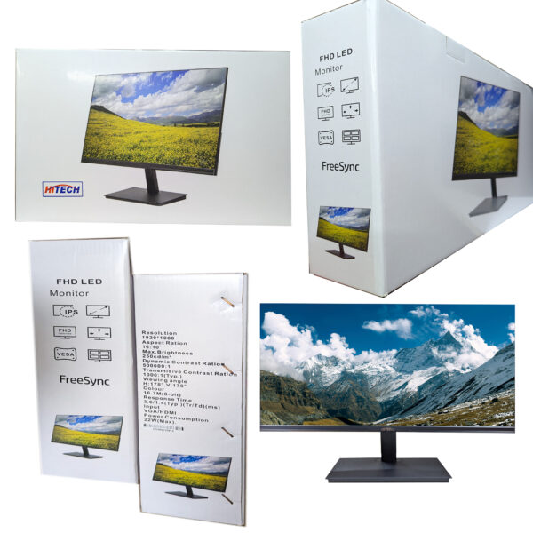 HITECH 22 INCH FULL HD (1920X1080) IPS BOARDERLESS MONITOR 75Hz REFRESH RATE - Image 5