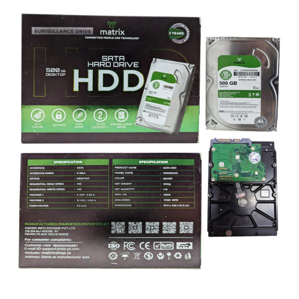 Matrix 500GB SATA Hard Drive for Desktop (HDD) 3.5 Inch SATA 6 GB/s 7200 RPM High Speed Data Transferability Boost The Performance 64 MB Cache, 1 Year Warranty - Image 5