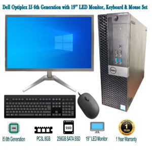 Dell Optiplex 3040 I5 6th Generation Computer Set