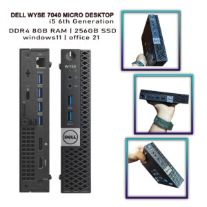 Dell Wyse 7040 ("Tiny") Micro PC, showcasing its ultra-compact build—ideal for tight workspaces or mounting behind a monitor.