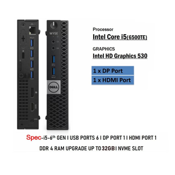 Dell Wyse 7040 Micro PC (Tiny PC) I5 6th Generation - Image 2