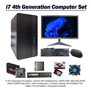 Intel Core i7 4th Generation Desktop Computer Set – Powerful PC for Work, Study & Entertainment