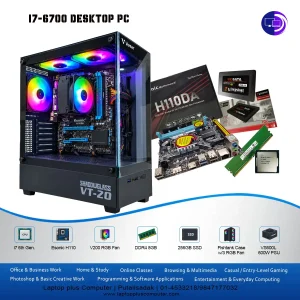i7 6th Gen Desktop PC 8GB DDR4 256GB SSD RGB gaming case